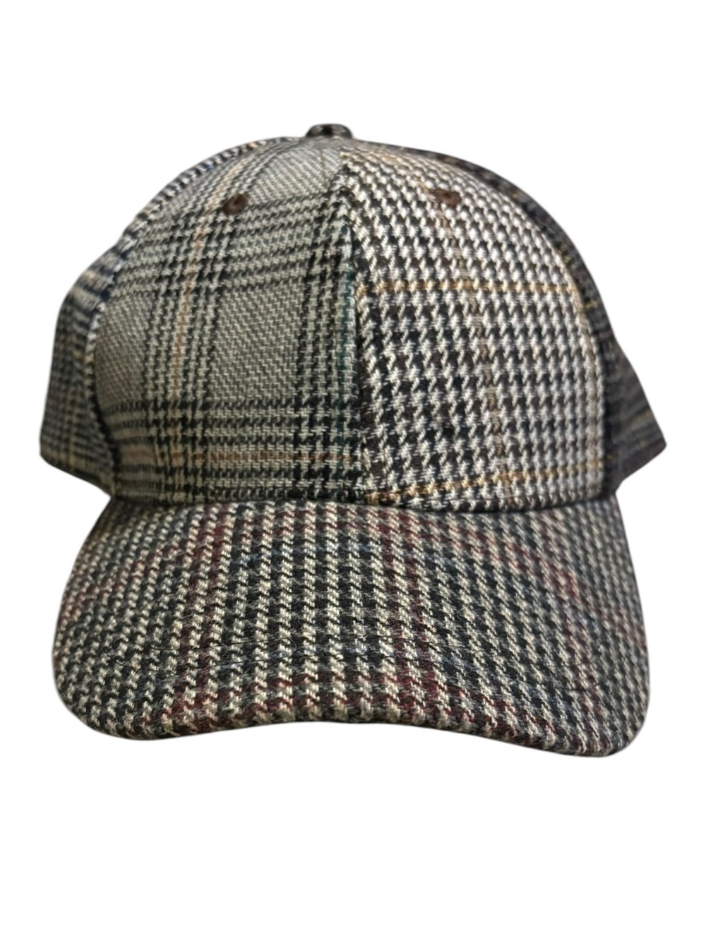 WYETH Free People Letterman Plaid Cap Grey Wool Blend Baseball Hat OS - Picture 4 of 10